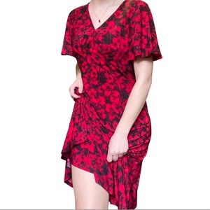 Floral Red Chaps dress size large